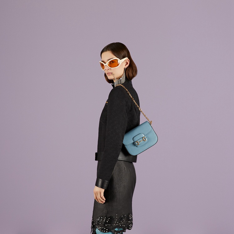 675801.LUZ0G.4514.003.100.0000.Light Gucci Horsebit 1955 lizard mini bag